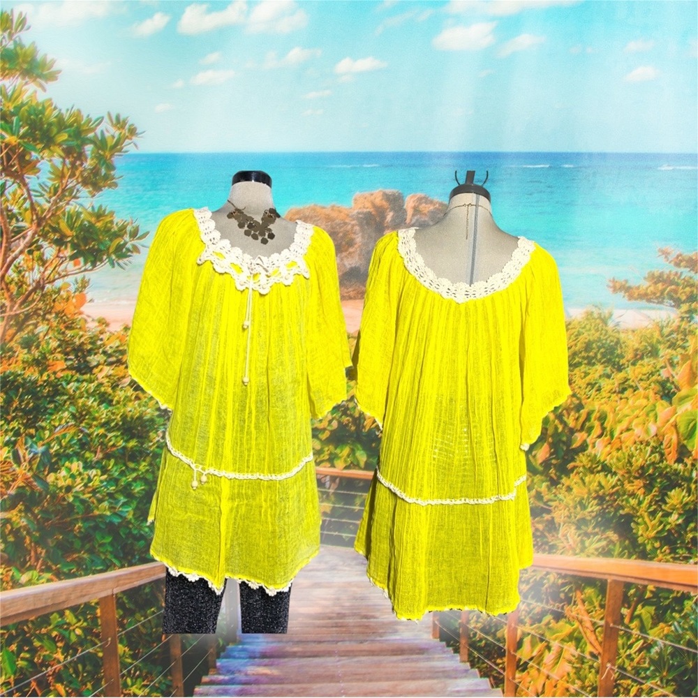 *NEW* COVER UP Beach Yellow One Size